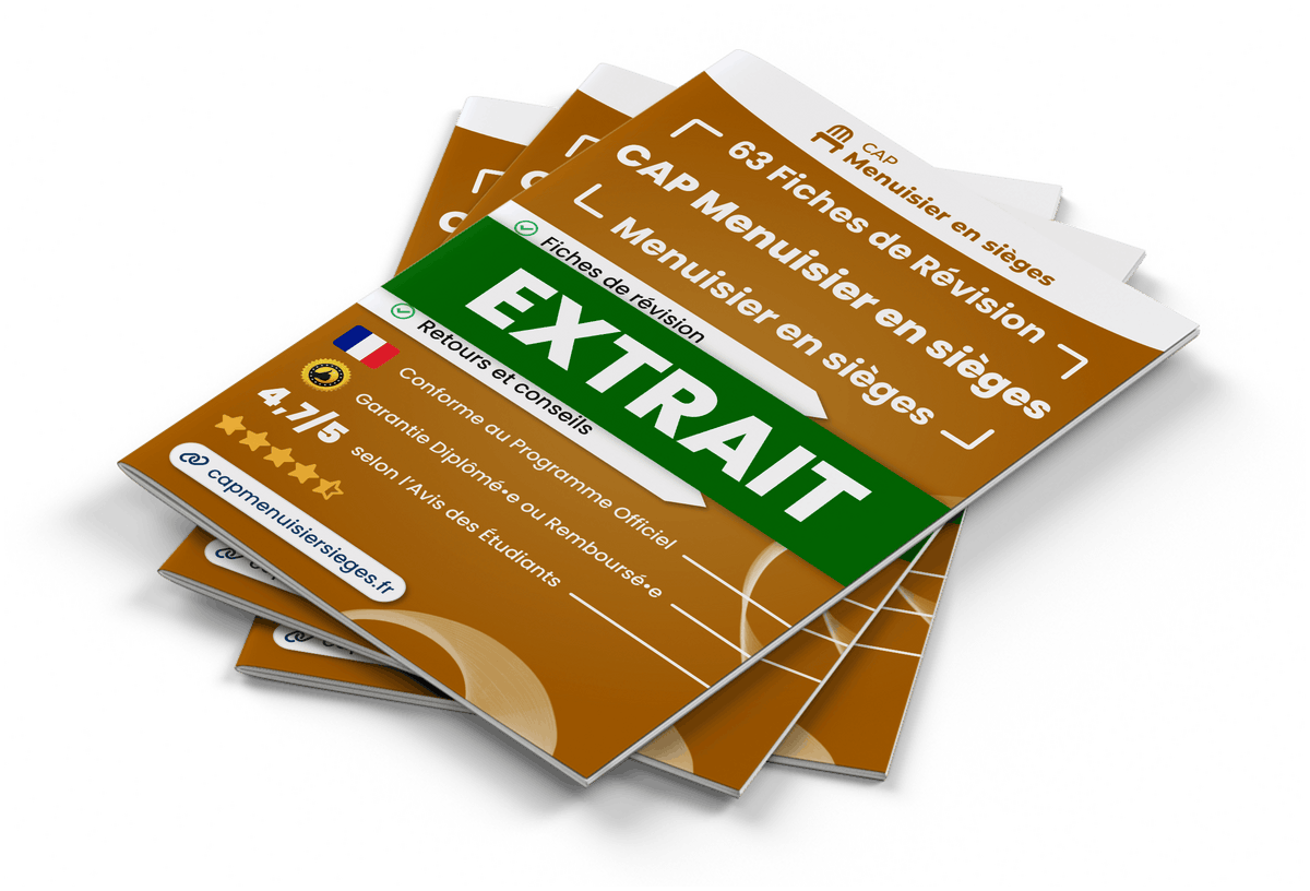 Extrait Fiches Révision gratuites CAP Menuisier en sièges